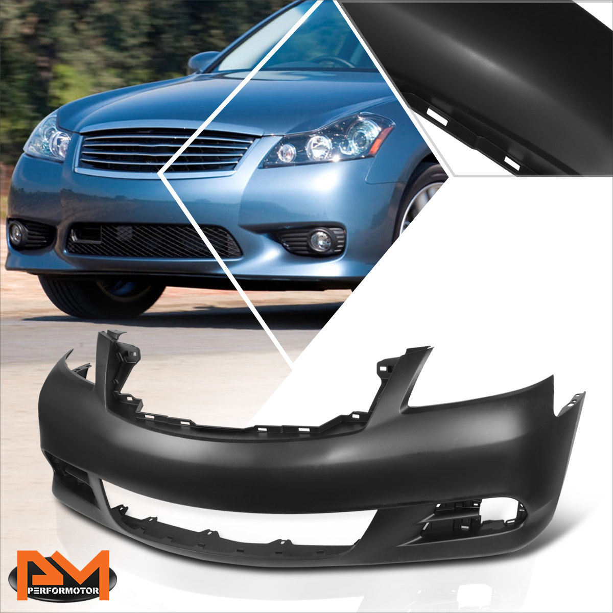 For 08-10 Infiniti M35 M45 Factory Style Front Bumper Cover w/ Fog